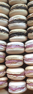 Salt Caramel and Raspberry Rose Macarons. © Martin Belderson