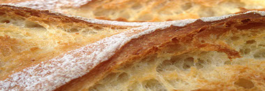 The 'ears' - uplifted crust - of a baguette. © Martin Belderson