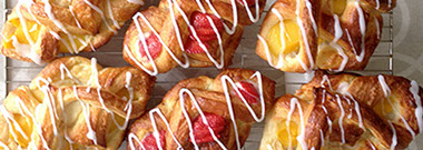 Mango and Strawberry Fruit Danishes. © Martin Belderson