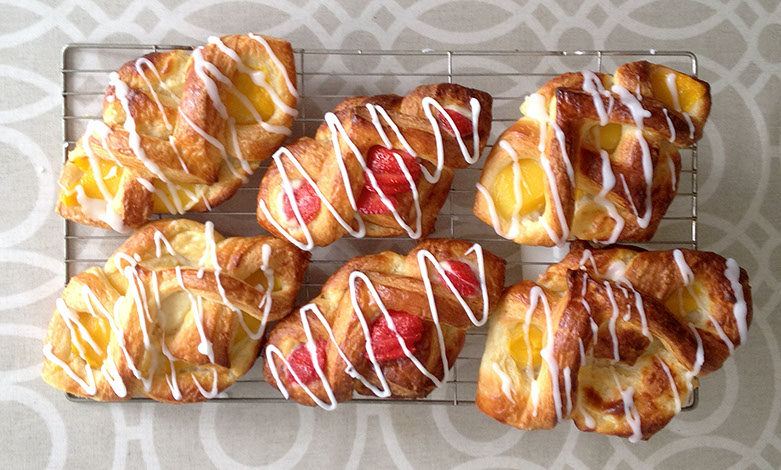 Mango and strawberry fruit Danish. © Martin Belderson