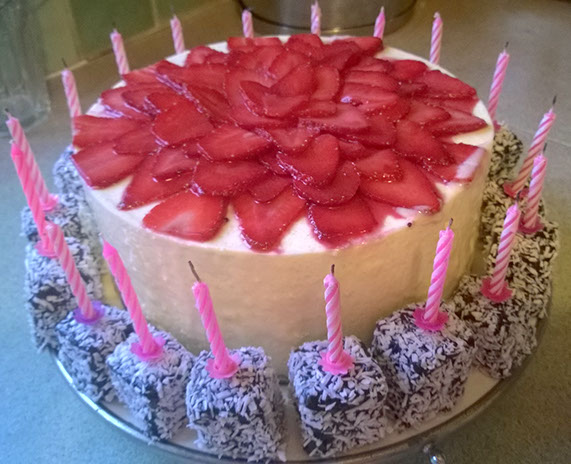 Orange & Strawberry Mousse Entremet. © Martin Belderson